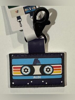 Aldi Keychain Quarter Keeper Holder 2026 Limited Release Cassette Tape NEW